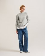 Teaggan Knitted Jumper With Shirt Hem