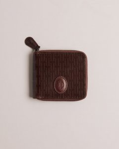 Tobiat T Monogram Zip Around Wallet