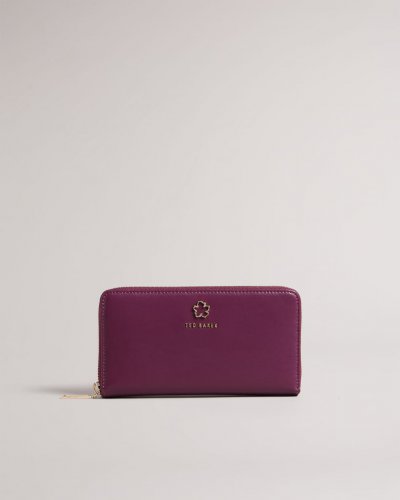 Jorjana Flower Eyelet Large Zip Purse