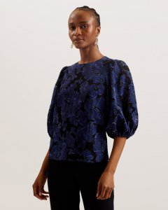 Arpy Printed Balloon Sleeve Top