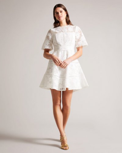 Lydiiha Mini Fit And Flare Lace Dress