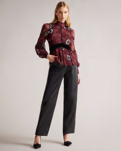 Alexxei Ladder Trim Insert Top With Velvet Detail