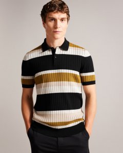 Confer Short Sleeve Striped Polo Shirt