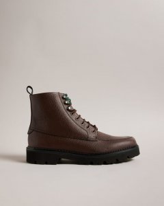 Zigmond Scotch Grain Leather Lace Up Boots