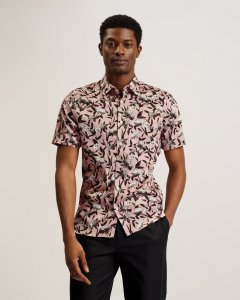 Wilfy Short Sleeve Floral Slim Shirt