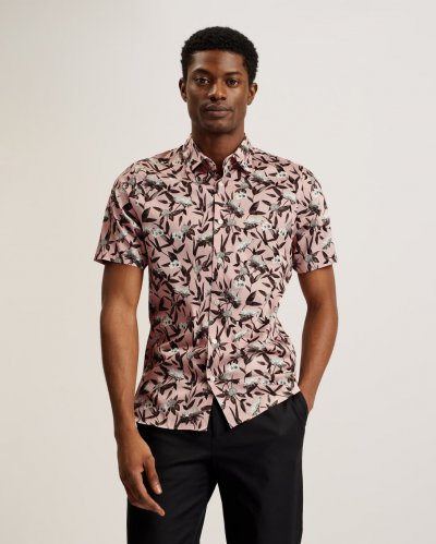 Wilfy Short Sleeve Floral Slim Shirt