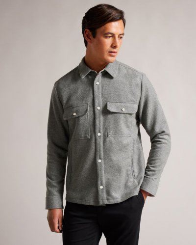 Anderby Long Sleeve Wool Blend Overshirt