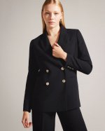 Llayla Double Breasted Jacket With Embossed Buttons