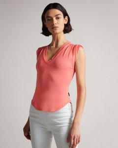 Brilyan Fitted V Neck Top