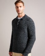 Reddis Engineered Knit Polo Neck Jumper