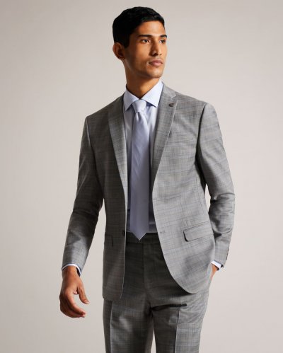 Elgoljs Wool Blend Check Jacket