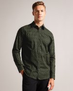 Temple Long Sleeve Tree Print Shirt