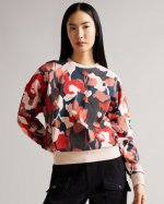 Kcylie Printed Sweat With Flocking