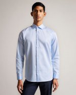 Bellow Long Sleeve Satin Stretch Shirt