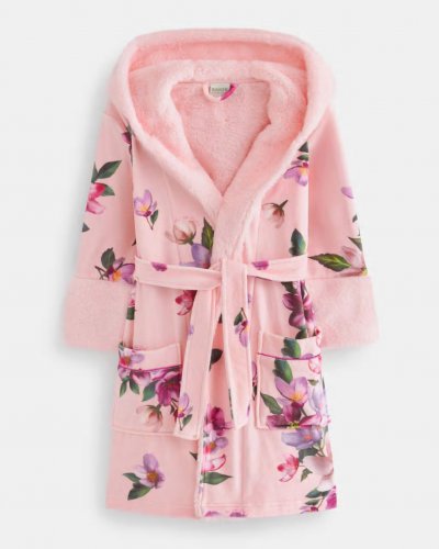 Janetay Floral Hooded Robe