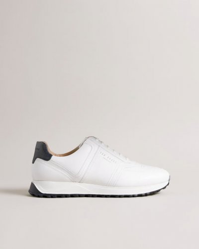 Frayne Saffiano Leather Trainers