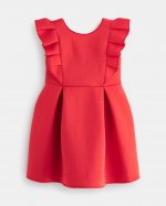 Pollhie Frill Detail Branded Scuba Dress