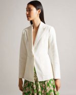 Llilla Single Breasted Cotton And Linen Blazer