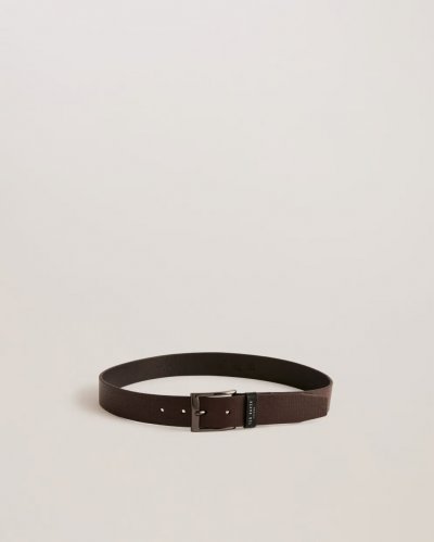 Hady T Etched Leather Belt