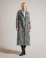 Lio Longline Boucle Double Breasted Coat