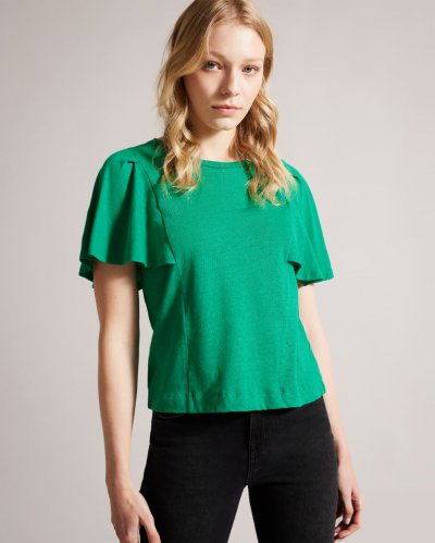 Hallenn Ruffle Sleeve T-Shirt