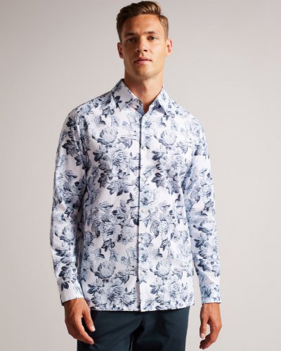 Salcot Long Sleeve Tapestry Floral Print Shirt