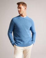 Stand Long Sleeve Jumper With Textured Stitch