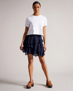 Tieri Tiered Mini Skirt