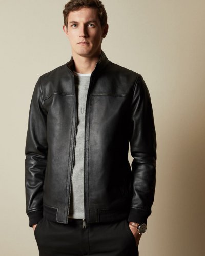 Dwite Leather Bomber Jacket