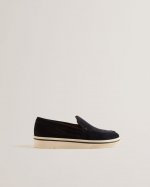 Hampshr Suede Slip On Chunky Loafers