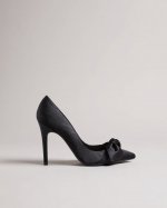 Hyana Moire Satin Bow Court Shoes