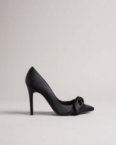 Hyana Moire Satin Bow Court Shoes