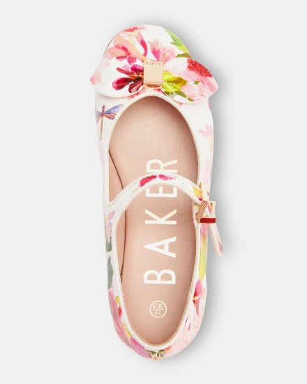 Alsso Floral Bow Mary Jane Shoes - Click Image to Close