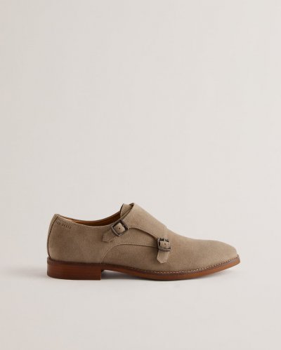 Bromly Suede Double Strap Monk Shoes