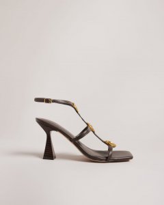 Tayalin Textured Coin Heeled Sandals