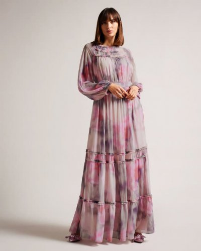 Miray Ruffle Detail Maxi Dress