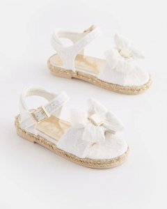 Dela Broderie Bow Sandals