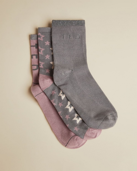 Primmm Lurex socks three pack - Click Image to Close