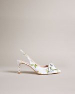 Krili Floral Slingback Court Heels