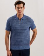 Blossam Short Sleeve Zip Polo Shirt