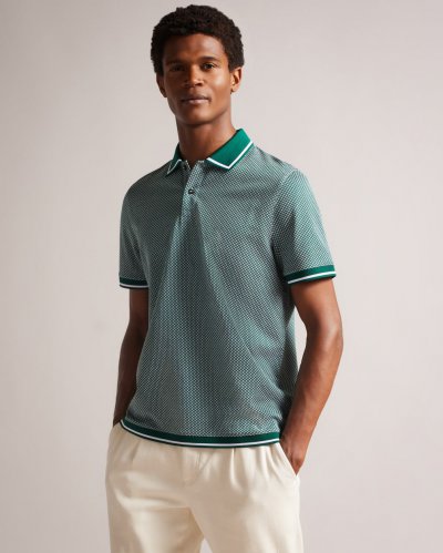 Affric Short Sleeve Regular Geo Textured Polo Shirt