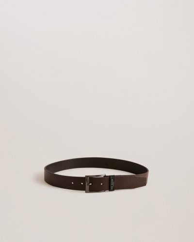 Hady T Etched Leather Belt