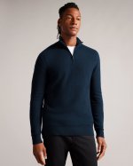 Meaddo Half Zip Funnel Neck Jumper