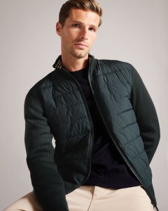 Oberan Long Sleeve Quilted Funnel Neck Jacket