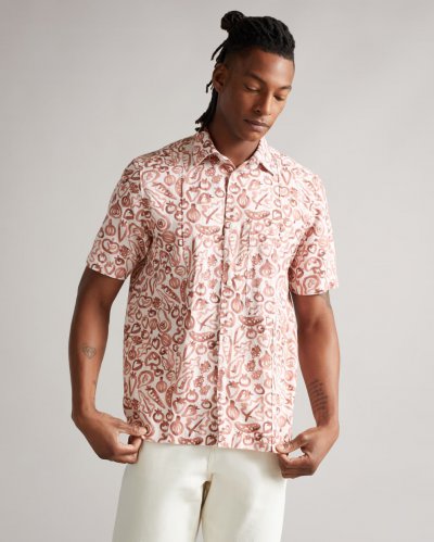 Argo Short Sleeve Vegetable Print Shirt