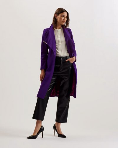 Rose Wool Wrap Coat