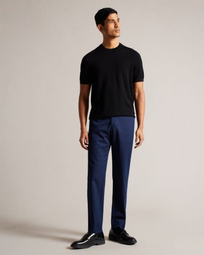 Shakert Slim Fit Herringbone Trousers