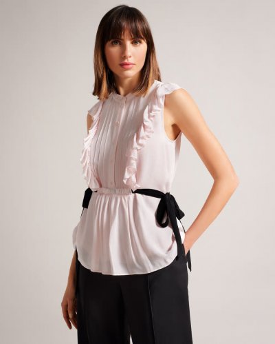 Evalie Sleeveless Frilled Top