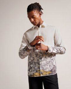 Bushey Long Sleeve Botanical Border Shirt