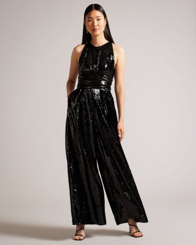 Vivalee Wide Leg Sequin Jumpsuit